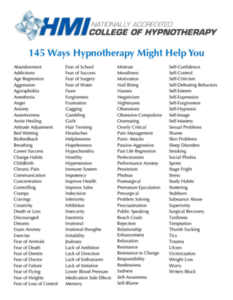 145-ways hypnotherapy can help you