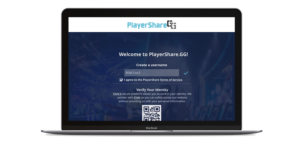 Login screen