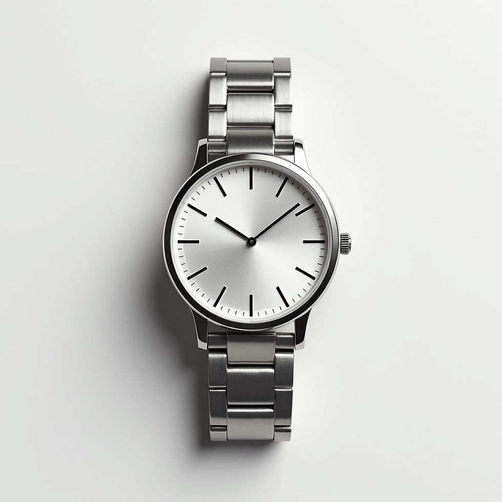 Gümüş Minimal Saat