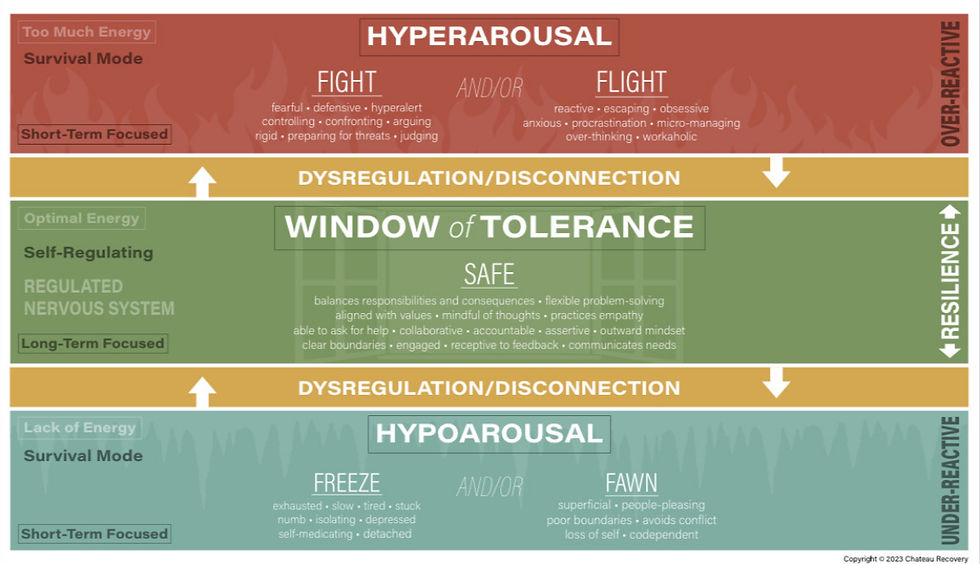 window of tolerance diagram