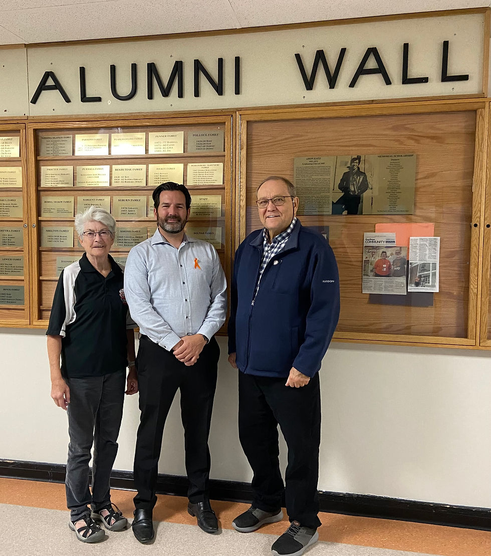 Brian, Sue & Principal Brad Davidson