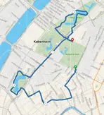 5 km løberute til Royal Run i Frederiksberg og købehavn 2026: Start Kongens have - Ikke den officielle rute.