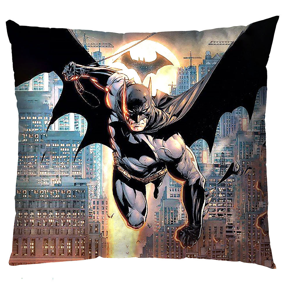 ESSENTIELE Kids Batman Cartoon Cushion Cover (16X16 INCHES)