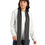 Thumbnail: ESSENTIELE WOMEN'S GREY, WHITE & BLACK VINTAGE STRIPED WOOL TOUCH MUFFLER