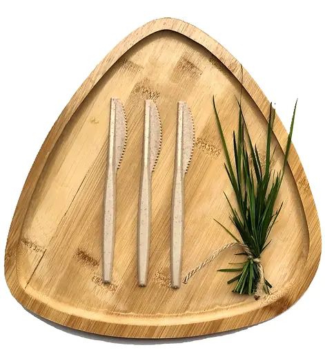 Couteaux de table biodégradables solides certifiés sans plastique