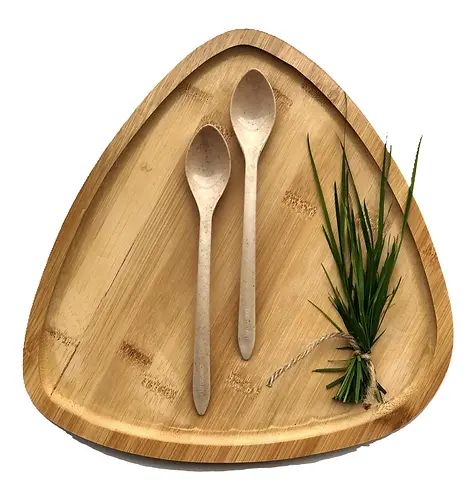 Cuillères à dessert longues compostables pour café et restaurant