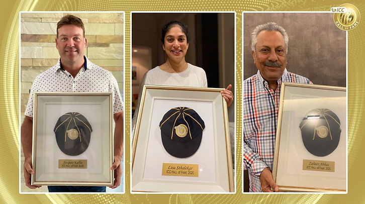 South African Jaques Kallis, Pakistan batsman Zaheer Abbas and former Australian captain Lisa Sthalekar have been inducted into the International Cricket Council’s Hall of Fame.