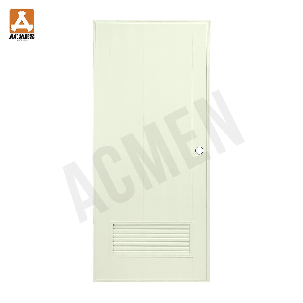 Thumbnail: UPVC Bathroom Door – Model M2, Lower Quarter Louvered Design (80 × 180 cm)