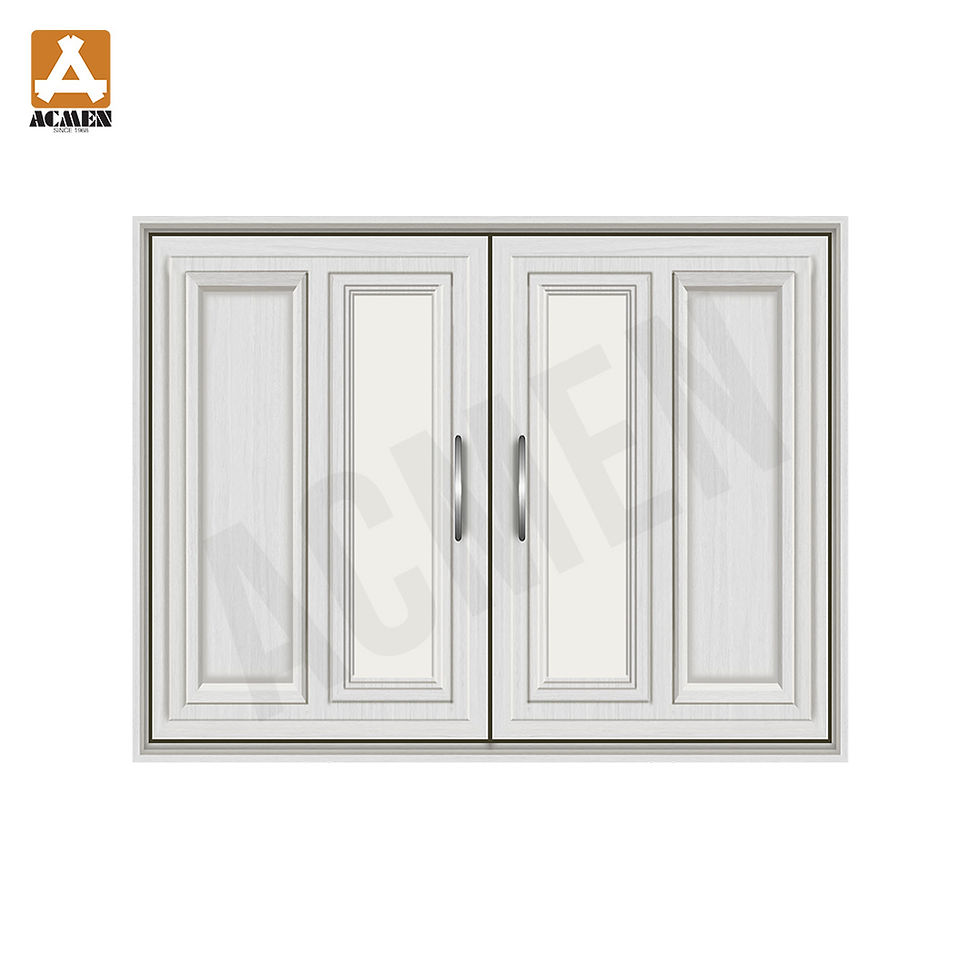 Thumbnail: Double Glass-Panelled Kitchen Cabinet Doors - UPVC  (Model: SGPD) Size: 87x67x10 cm.