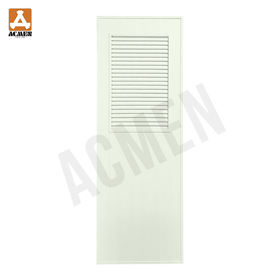 UPVC Bathroom Door – Model M3, Upper Half Louvered Design (70 × 200 cm)