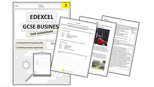 Edexcel GCSE Business - 1.1 & 1.2 Interactive unit assessment | Mr. Zee ...
