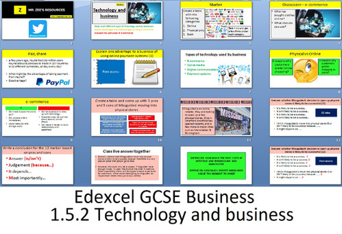 Edexcel GCSE Business - Theme 1 - 1.5.2 Technology and business | Mr ...