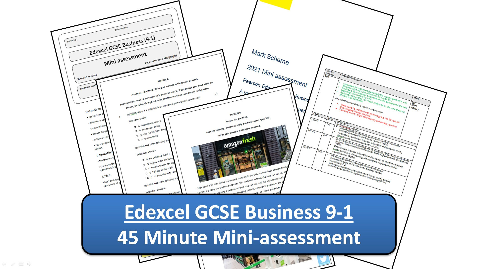 Edexcel GCSE Business - 45 Minute Mini-assessment
