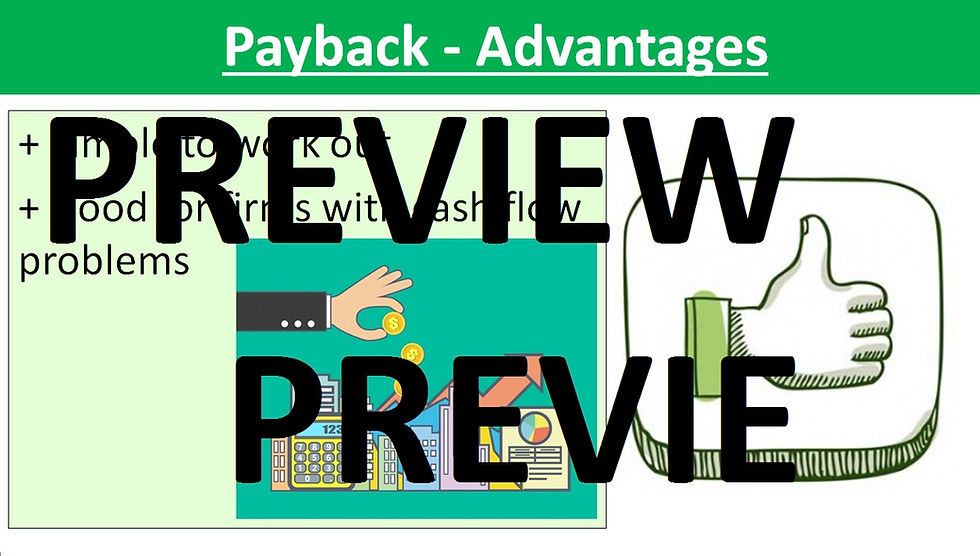 Thumbnail: Edexcel A Level Business Theme 3 - 3.3.2 Investment appraisal