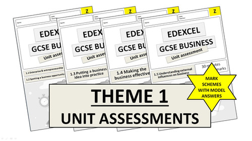 Edexcel GCSE Business Theme 1 Interactive unit assessments bundle | Mr ...