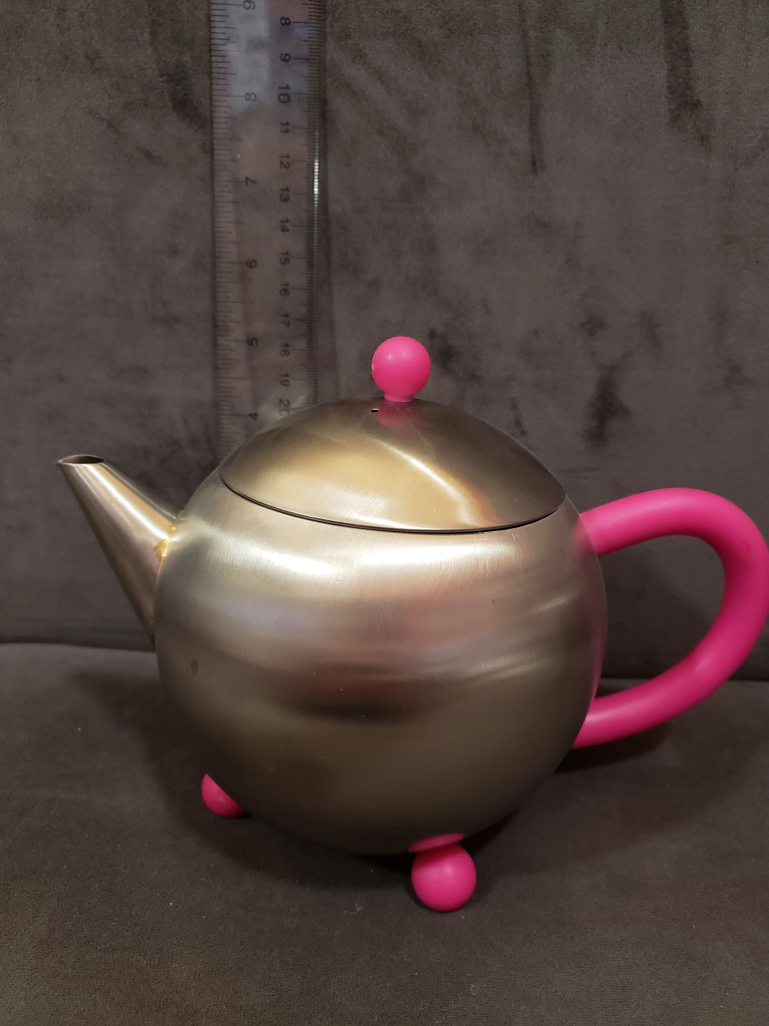 2-3 Cup Stainless Steel Teapot - Pink
