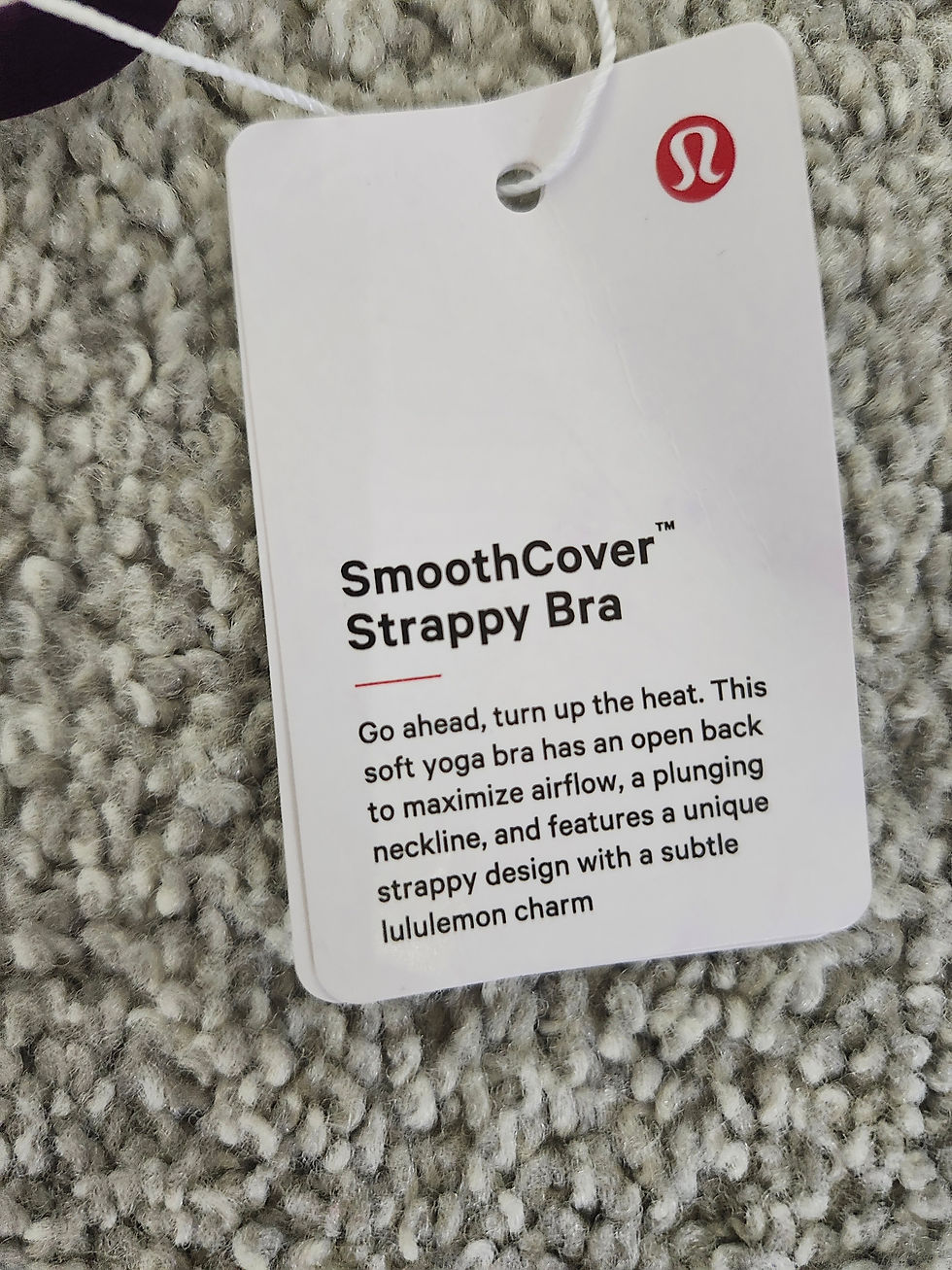 Thumbnail: BNWT Lululemon Smooth Cover Strappy Bra Size XS