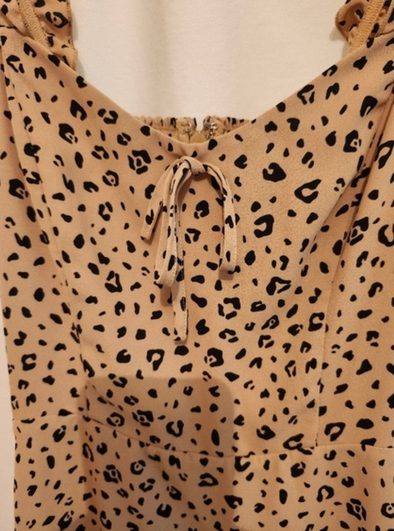 Thumbnail: Aritzia Sunday Best Leopard Print Mini Sundress size 00