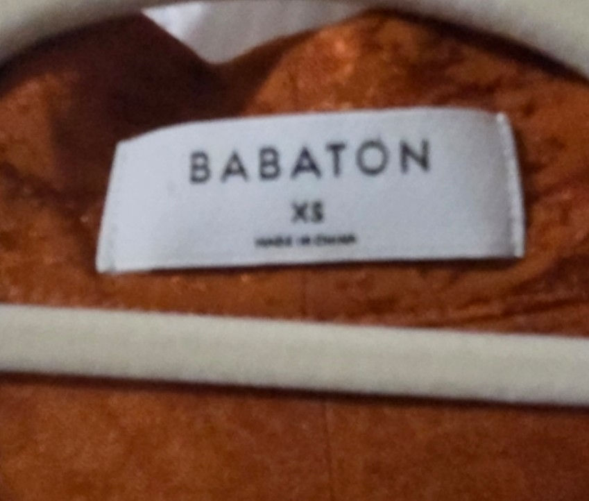 Thumbnail: Aritzia Babaton Textured Rust Blouse Size XS