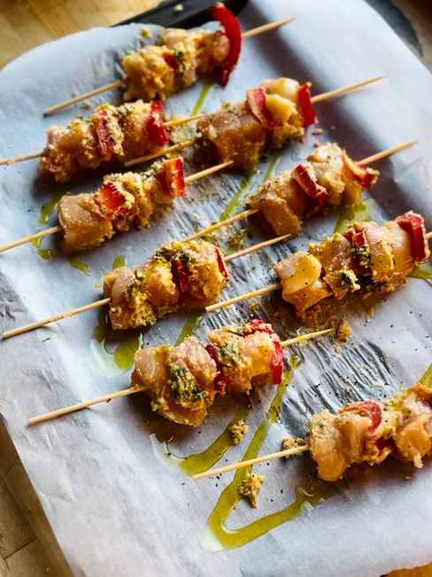 Chicken skewers