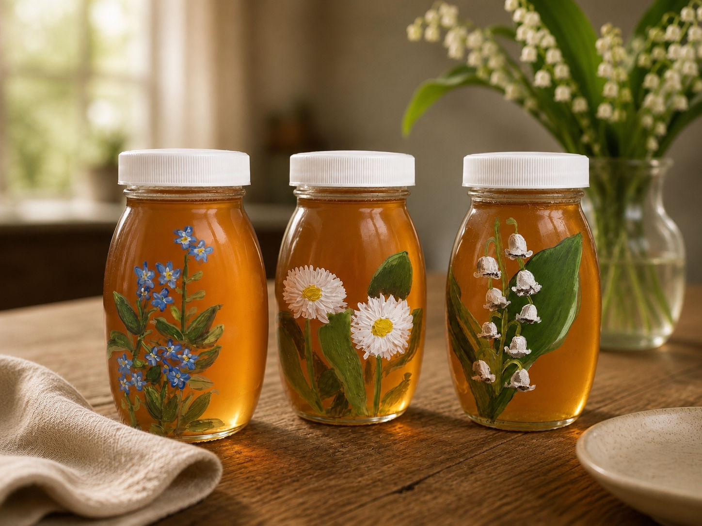 Signature Collection — 1/2 lb Hand-Painted Honey Jar
