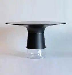 Black Table with Glass