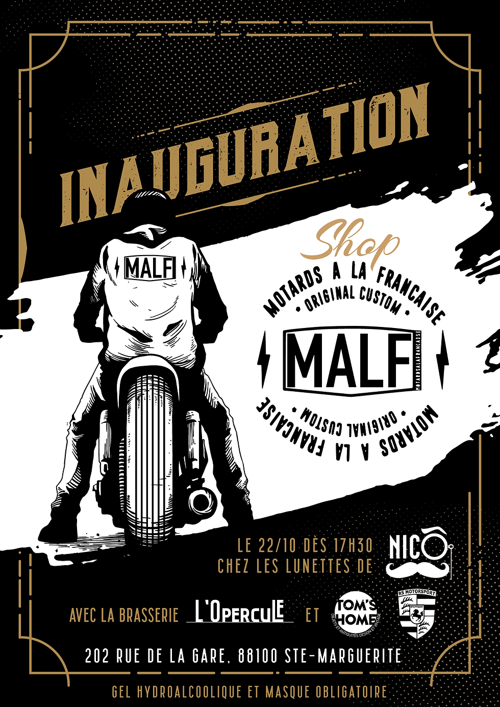 Affiche Inauguration shop MALF