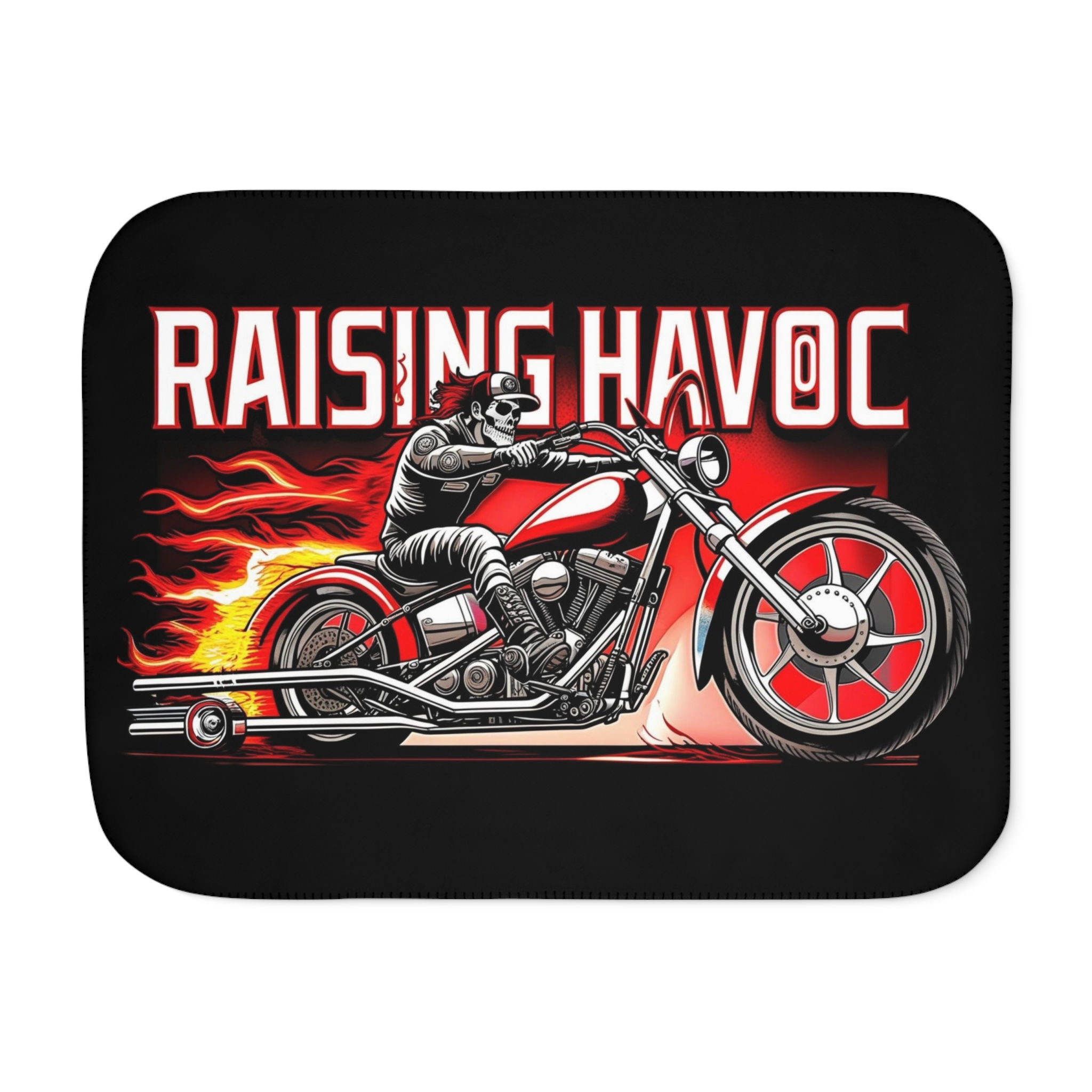 Motorcycle Biker Sherpa Blanket - Raising Havoc Design