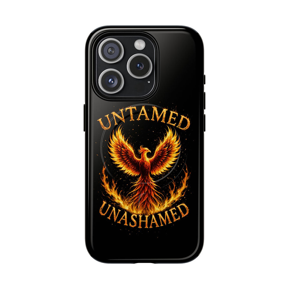 Thumbnail: Phoenix Flame Magnetic Phone Case — 'Unashamed' Bold Fire Design