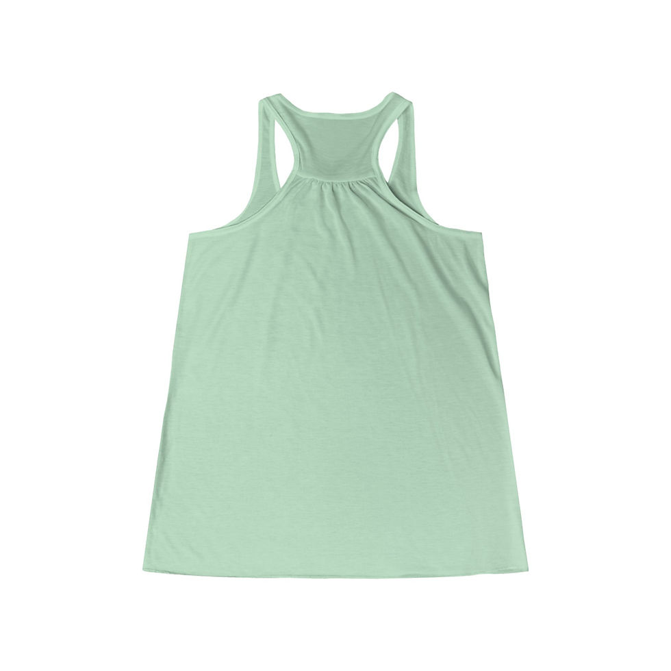 Thumbnail: Racerback Tank Top — "Born to Shine" Gold Script Women's Flowy Tank