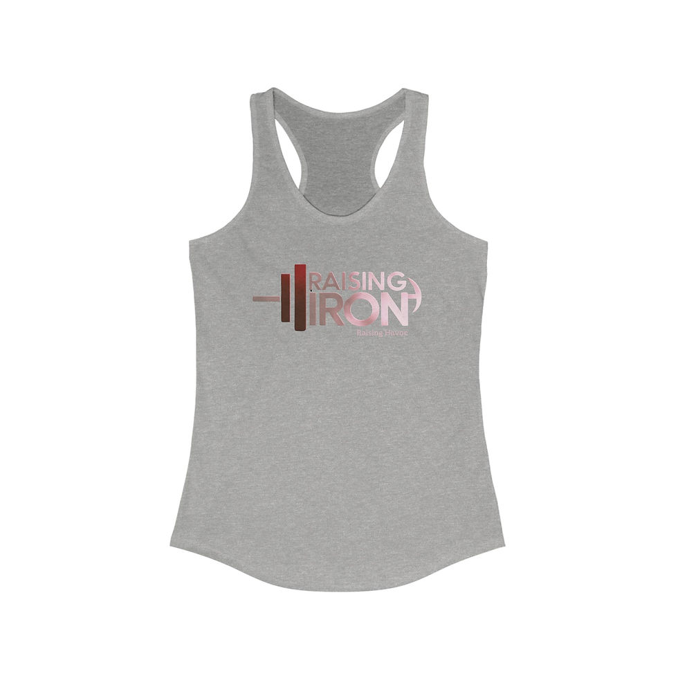 Thumbnail: Raising Iron Women's Racerback Tank - Workout Top for Fitness Enthusiasts
