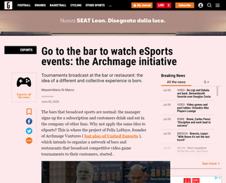 Go to the bar to watch eSports events: the Archmage initiative
