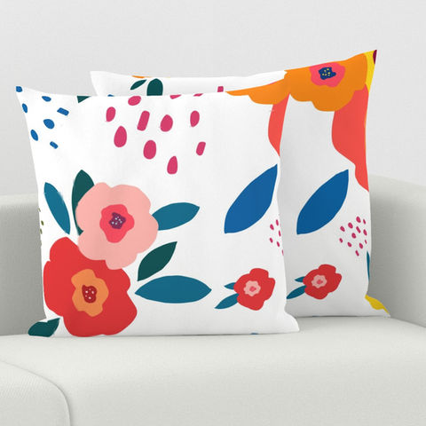 Spring Floral Throw Pillows