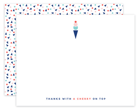 Ice Cream Cone Thank You Cards