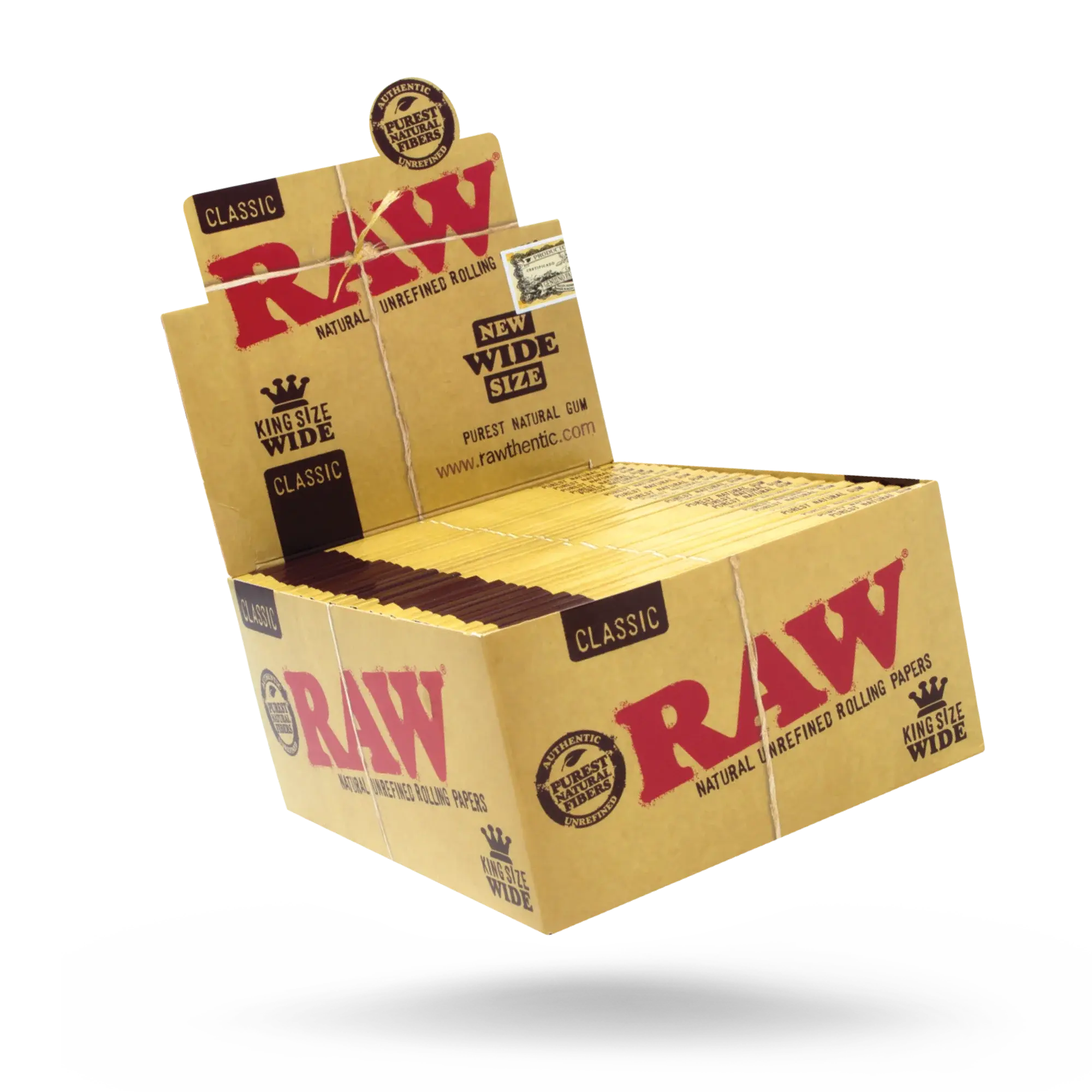 RAW Classic King Size Wide Rolling Papers (33x50ct Display)