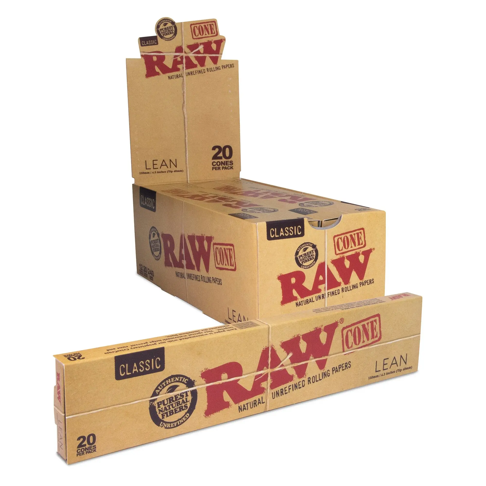 RAW Classic Lean Cones (20x12ct Display)