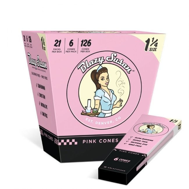 Blazy Susan Pink 1 1/4 Cones (21x6pk)
