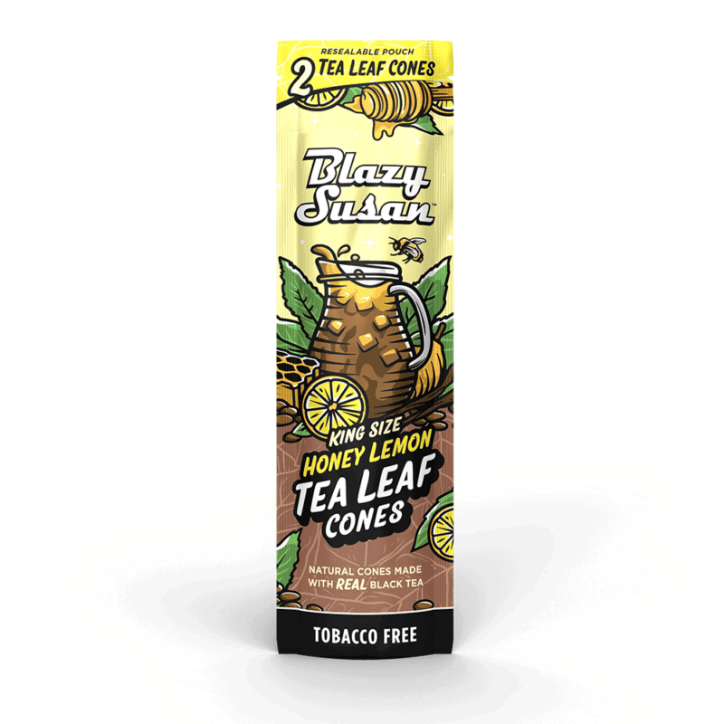 Thumbnail: Blazy Susan Tea Leaf King Size Cones (2 x 25ct Display)
