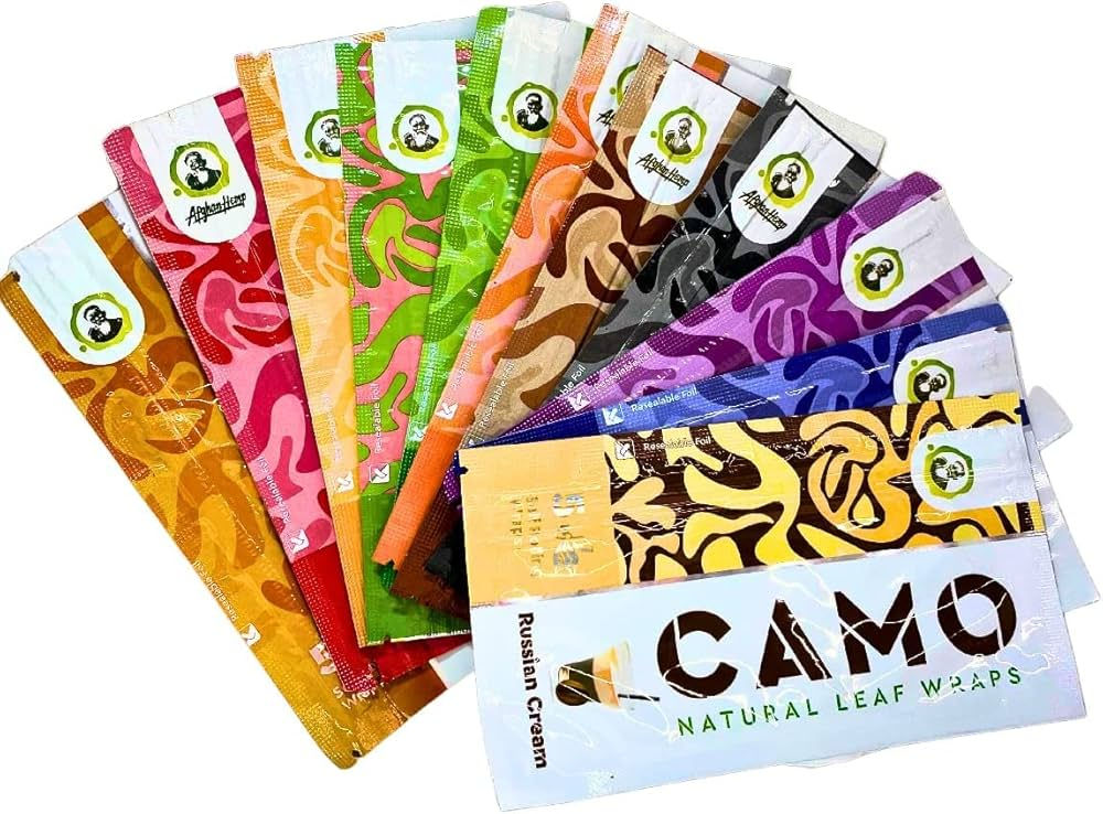 Camo Natural Leaf Wraps (5ct x 25ct Display)