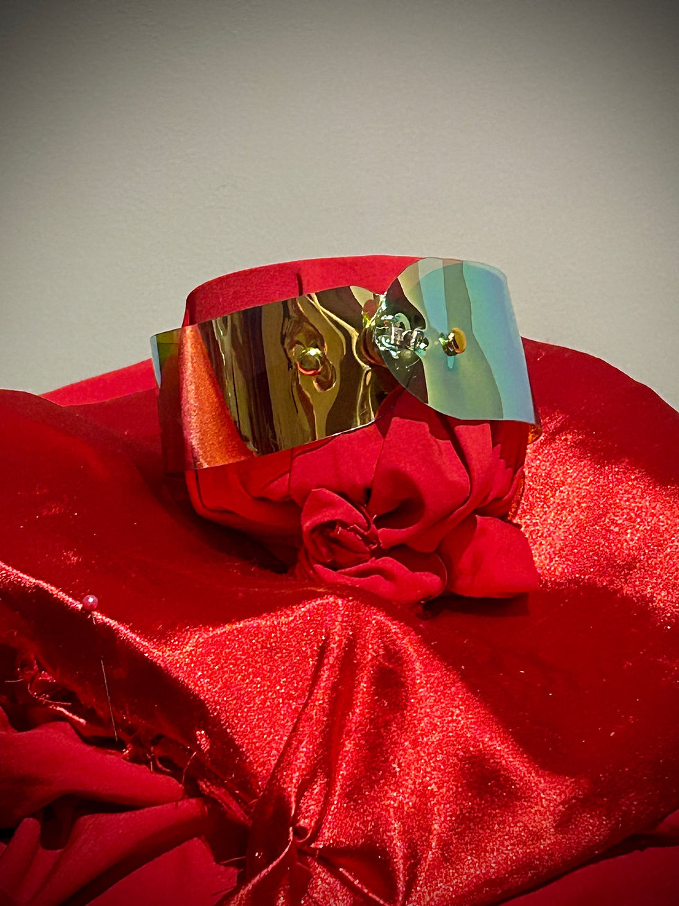 Thumbnail: Riveted Bold Electrum-Gold Choker
