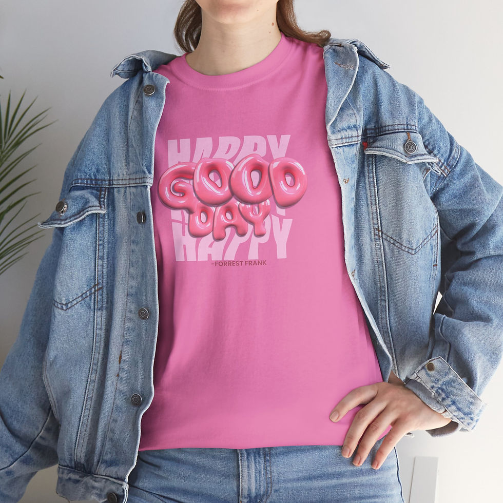 Thumbnail: Happy Good Day - Unisex Christian Heavy Cotton Tee