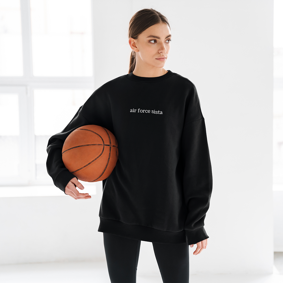 Thumbnail: Air Force Sista Crewneck Sweatshirt - Cozy Unisex Apparel