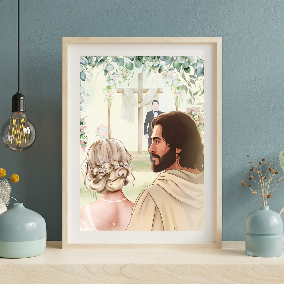 Thumbnail: Vertical Poster - Genesis 2:24 Christian Wedding Decor