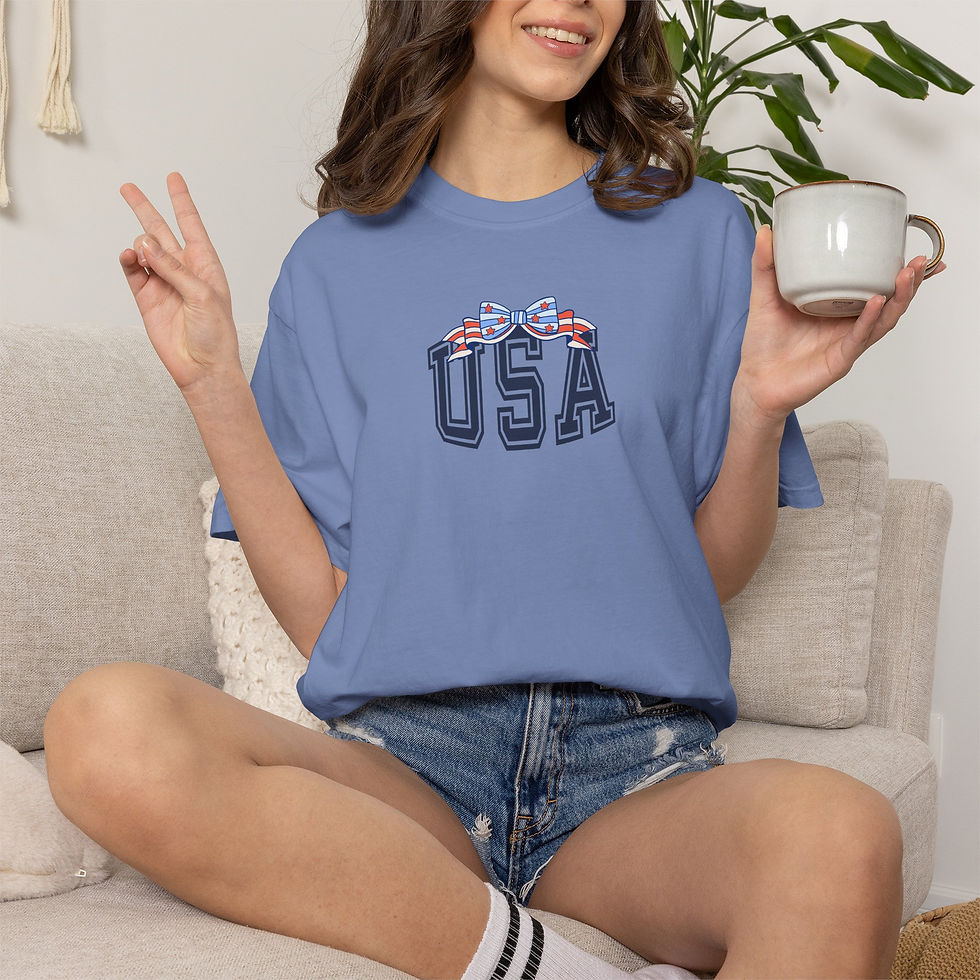 Thumbnail: USA Flag Graphic T-Shirt — Patriotic 'USA' Chest Print for 4th of July