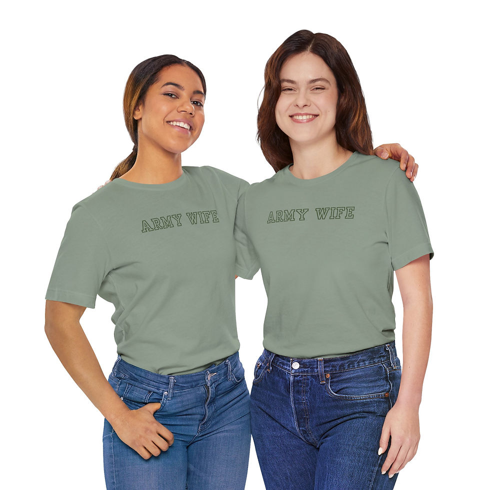 Thumbnail: Army Wife Unisex Jersey Tee, Military Spouse Gift, Casual Graphic T-shirt