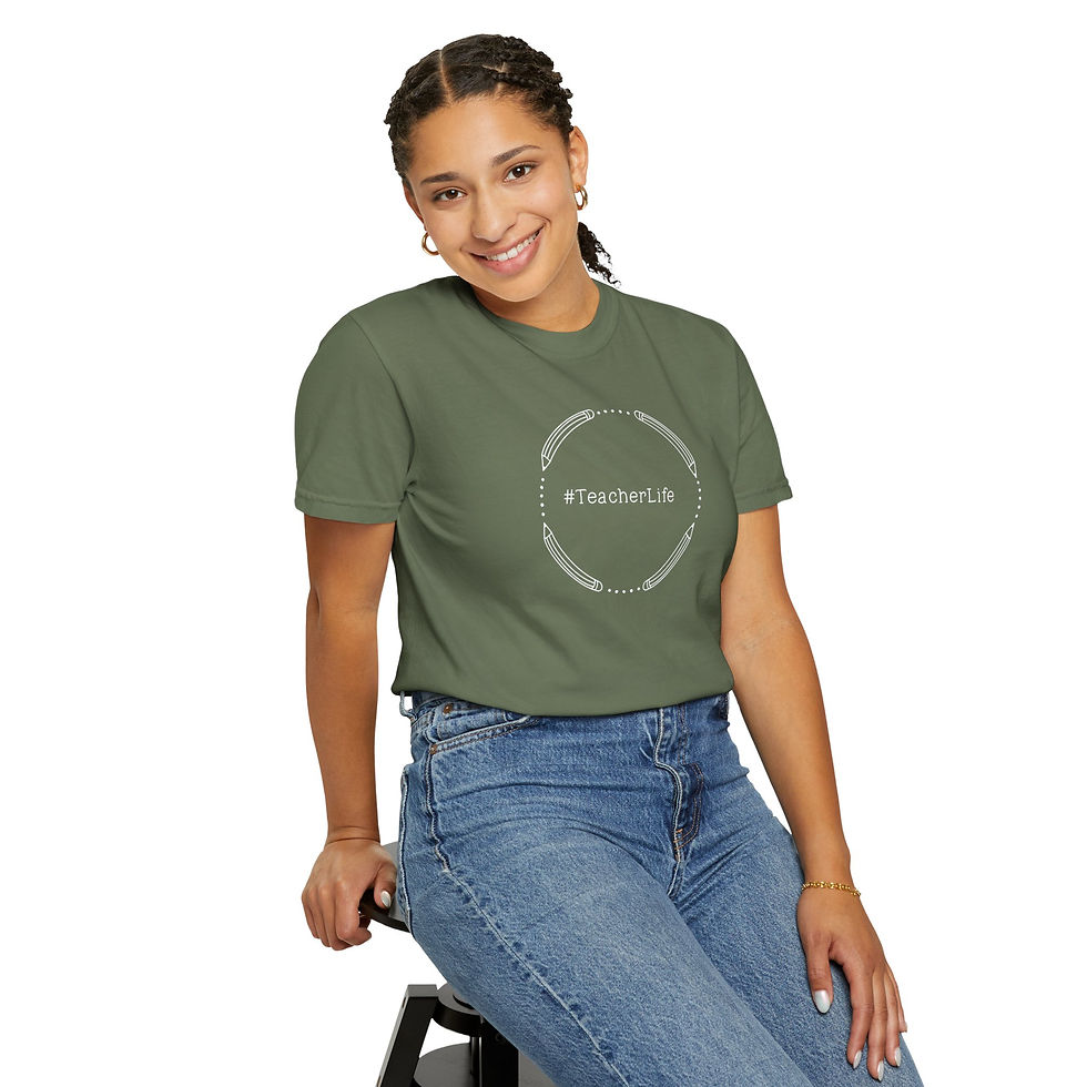 Thumbnail: #TeacherLife Unisex Garment-Dyed T-Shirt