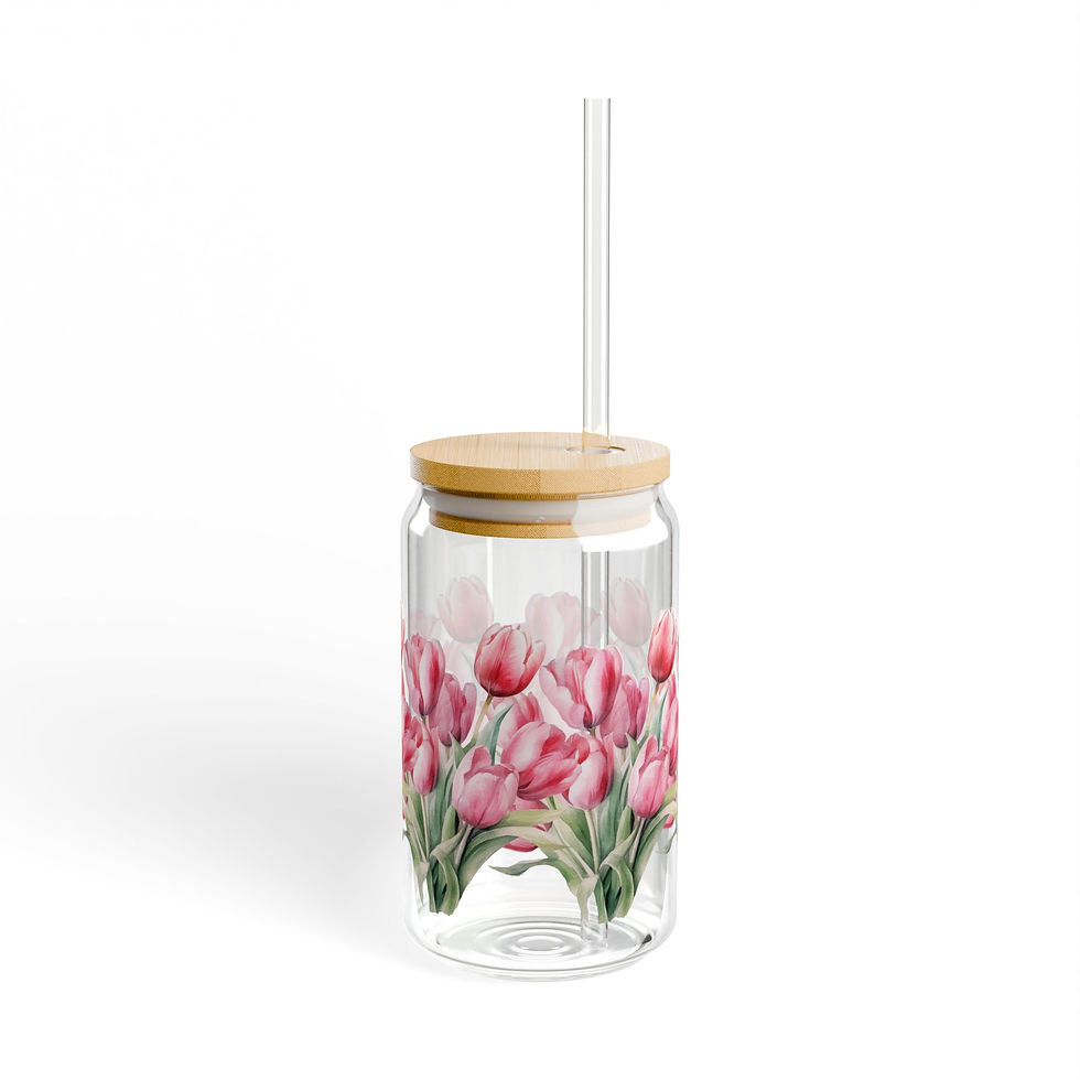 Thumbnail: Tulips Boutique - Glass, 16oz | Eco-Friendly Drinkware