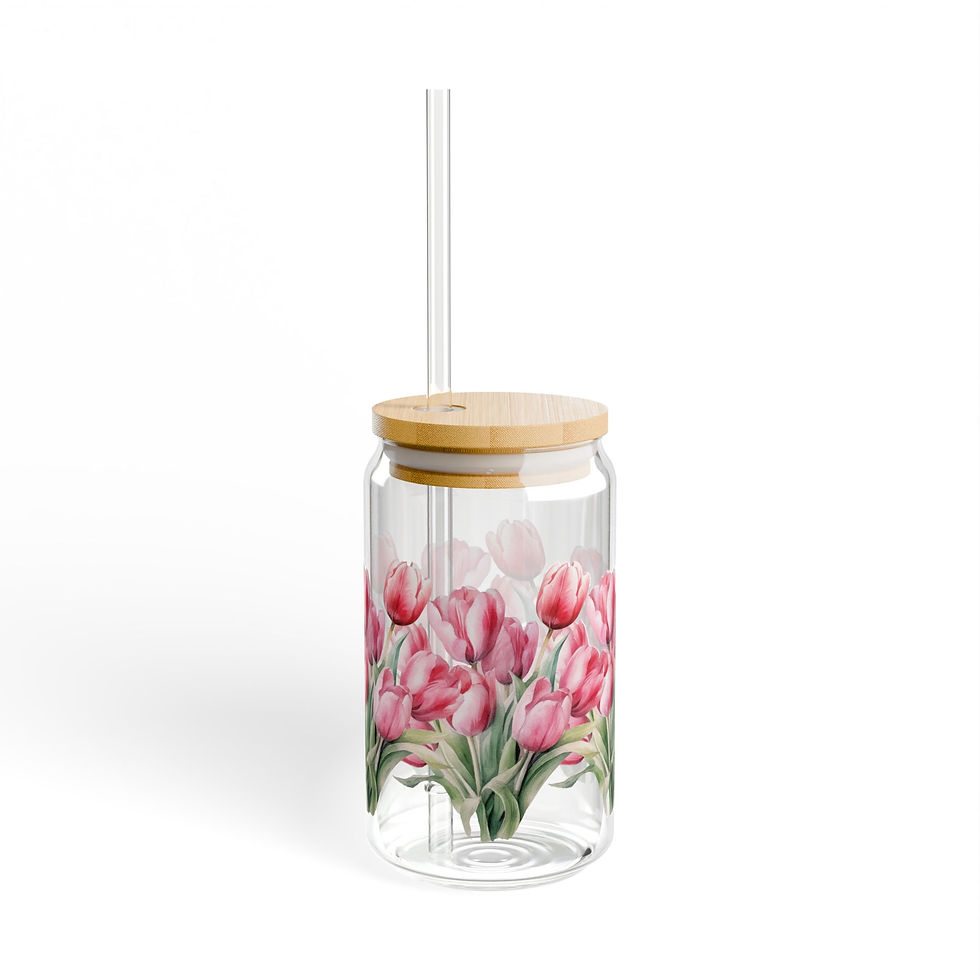 Thumbnail: Tulips Boutique - Glass, 16oz | Eco-Friendly Drinkware