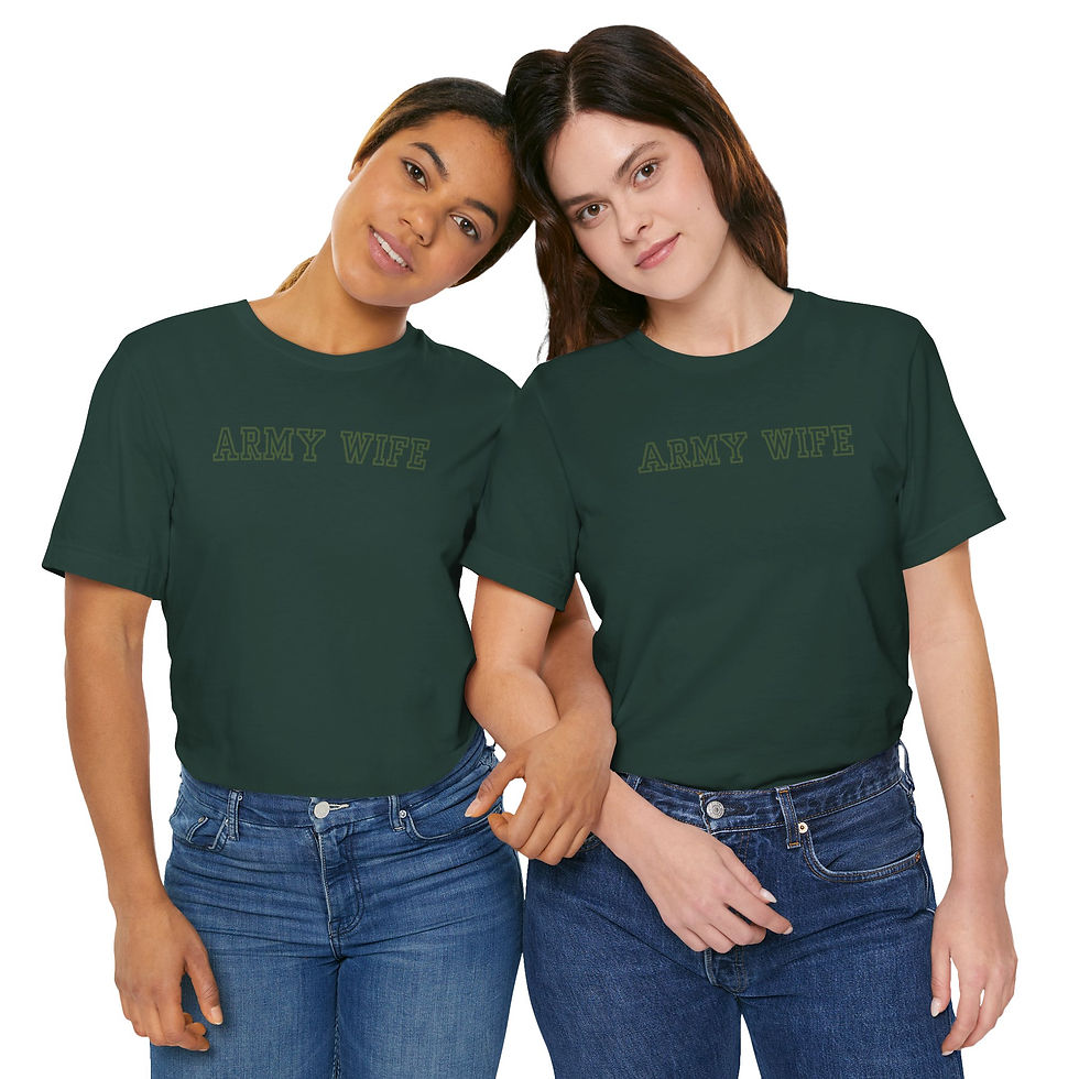 Thumbnail: Army Wife Unisex Jersey Tee, Military Spouse Gift, Casual Graphic T-shirt