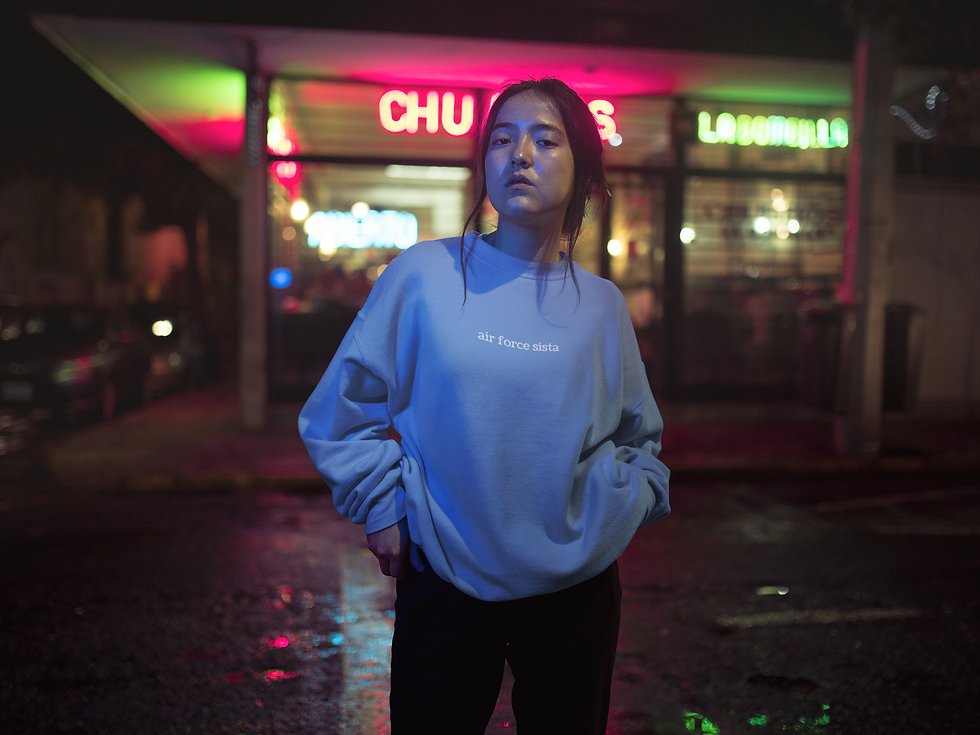 Thumbnail: Air Force Sista Crewneck Sweatshirt - Cozy Unisex Apparel